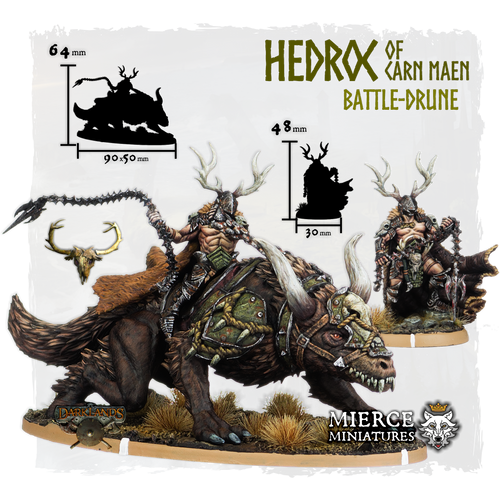 Hedroc of Carn Maen, Battle-Drune on Foot and on Hound-Margh
