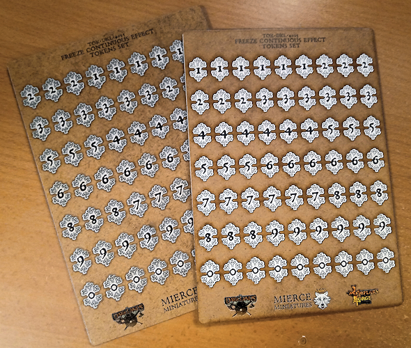 Darklands Freeze Numbered Continuous Effect Tokens Set