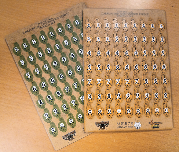 Darklands Corruption Numbered Continuous Effect Tokens Set