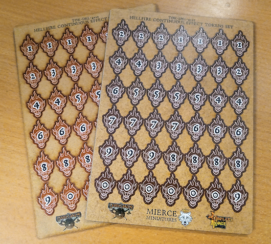 Darklands Hellfire Numbered Continuous Effect Tokens Set