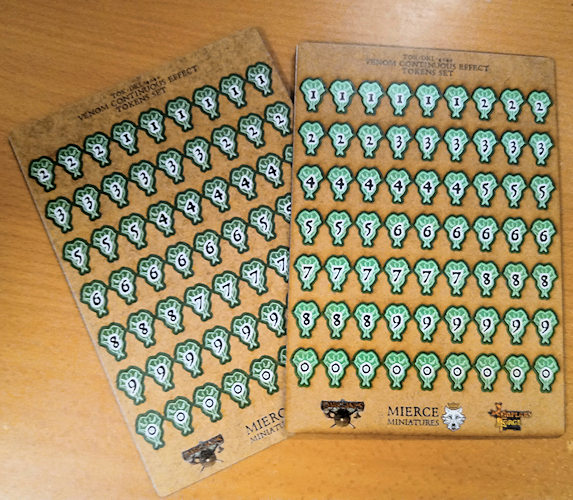 Darklands Venom Numbered Continuous Effect Tokens Set