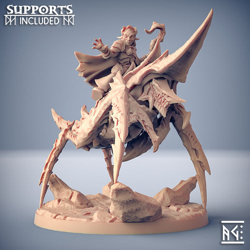 Nanaari the Wise Woman on Battle-Prawn Zeek with scenic base