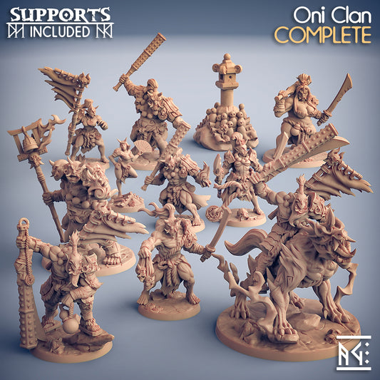 Oni Clan Battle Set with scenic bases