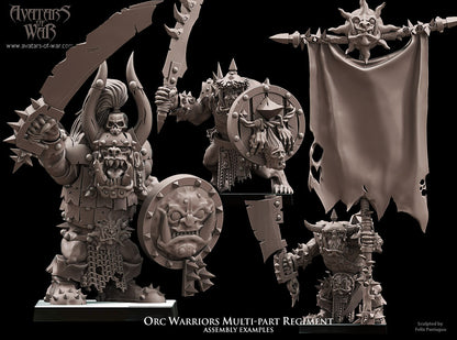 Shieldwall Orc Warriors with Cleavers Multi-Part Regiment