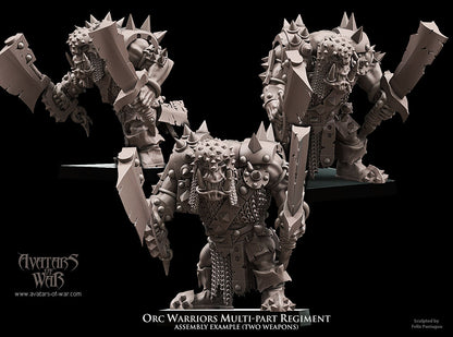Orc Warriors with Two Weapons Multi-Part Regiment