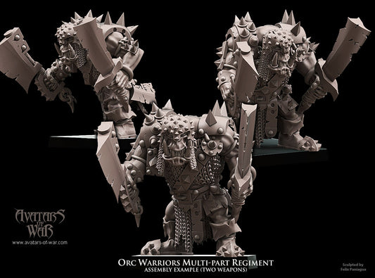Orc Warriors with Two Weapons Multi-Part Regiment