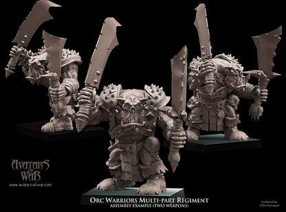 Orc Warriors with Two Weapons Multi-Part Regiment