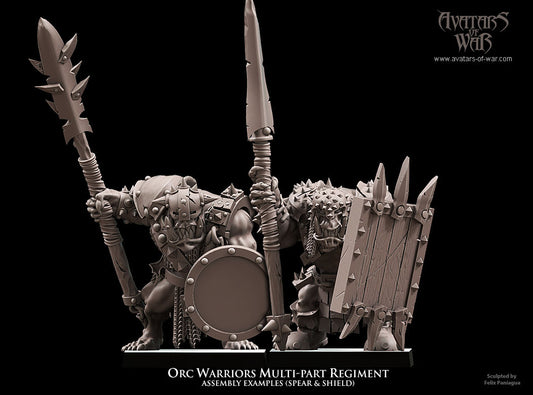 Shieldwall Orc Warrior with Spears Multi-Part Regiment