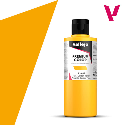 Vallejo Premium Color Golden Yellow Fluorescent (200ml)