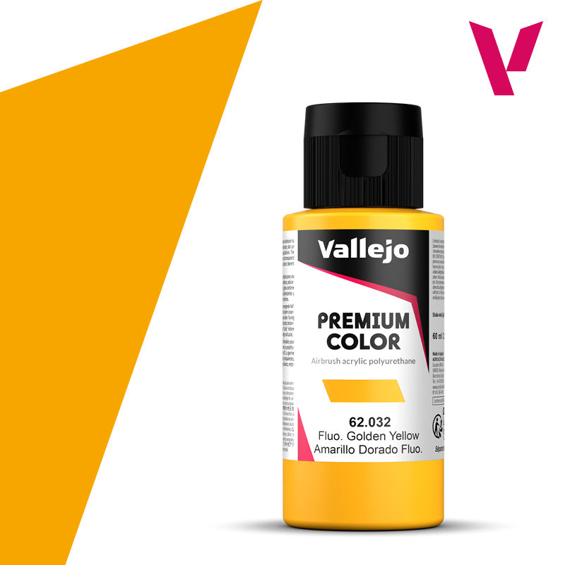 Vallejo Premium Color Golden Yellow Fluorescent (60ml)