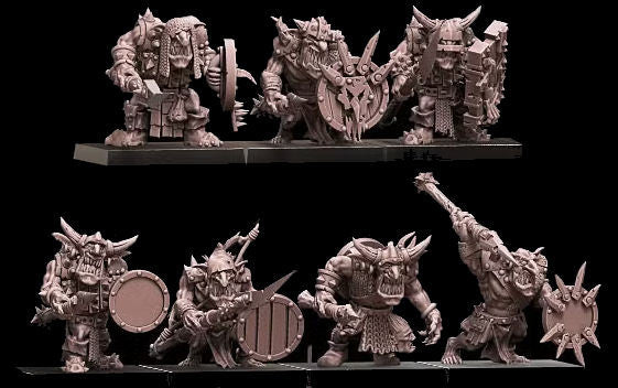 Snagspit's Front Rank Troops, Goblins with Spears Warriors