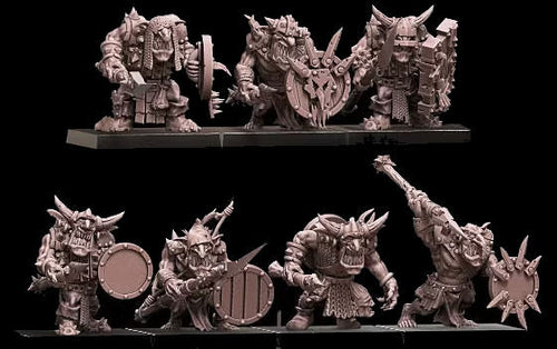 Snagspit's Front Rank Troops, Goblins with Spears Warriors