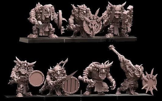 Snagspit's Front Rank Troops, Goblins with Spears Warriors