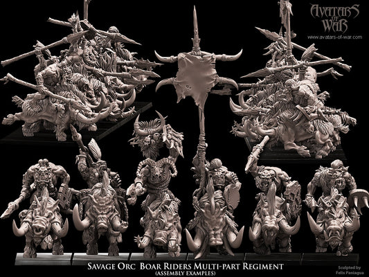 Savage Orcs with Spears Boar Rider Regiment