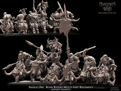 Savage Orcs with Spears Boar Rider Regiment