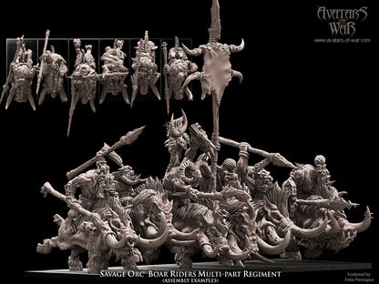 Savage Orcs with Spears Boar Rider Regiment