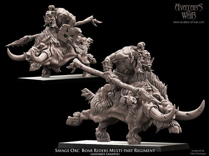 Savage Orcs with Spears Boar Rider Regiment