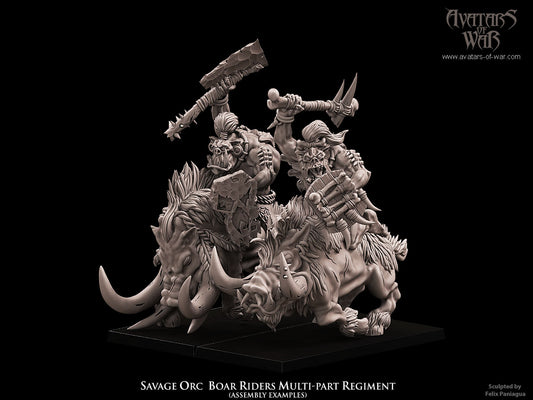 Savage Orcs with Axes Boar Rider Regiment