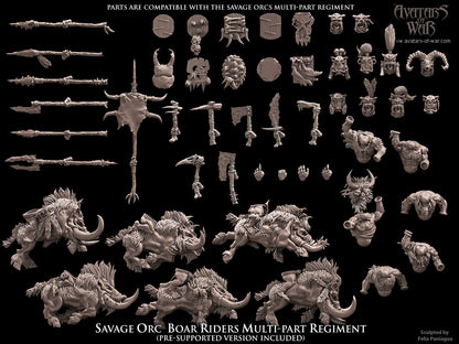 Savage Orcs with Axes Boar Rider Regiment