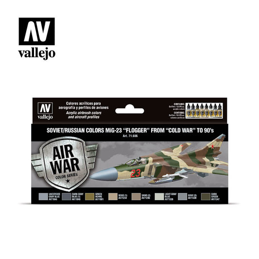 Vallejo Model Air Soviet and Russian MiG-23 Flogger (1970s-90s) Set