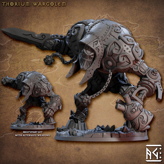 Thorium Wargolem with Fists with scenic base