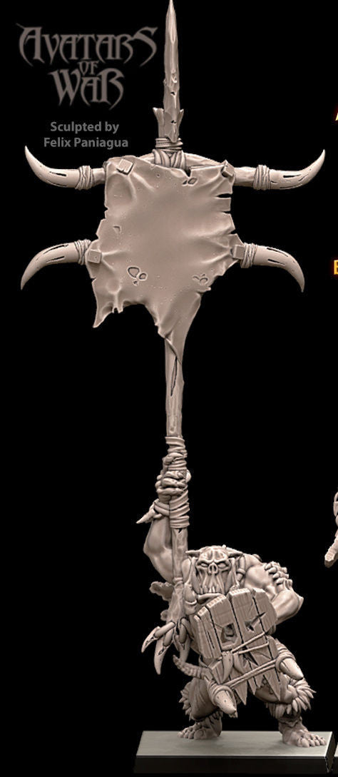 Thraggah's Banner-Bearer, Savage Orc Standard Bearer