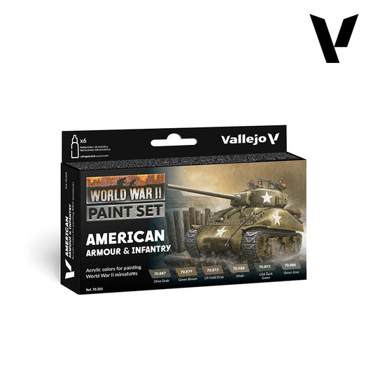 Vallejo Model Color WWII American Armour and Infantry Set
