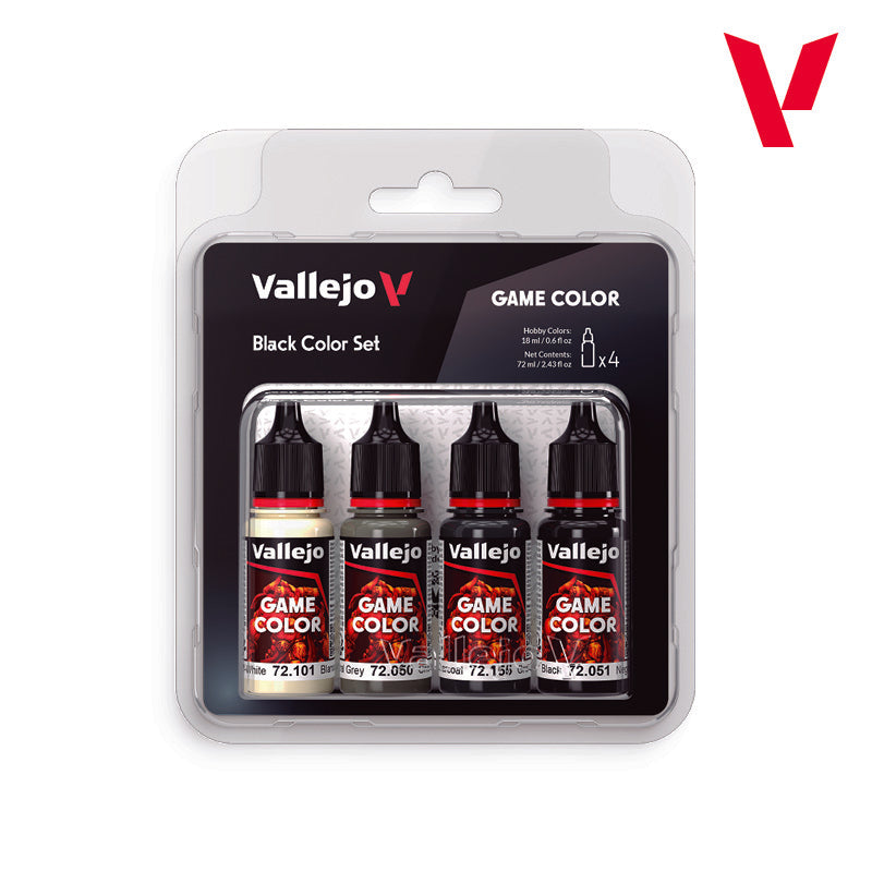 Vallejo Game Color Black Colours Set