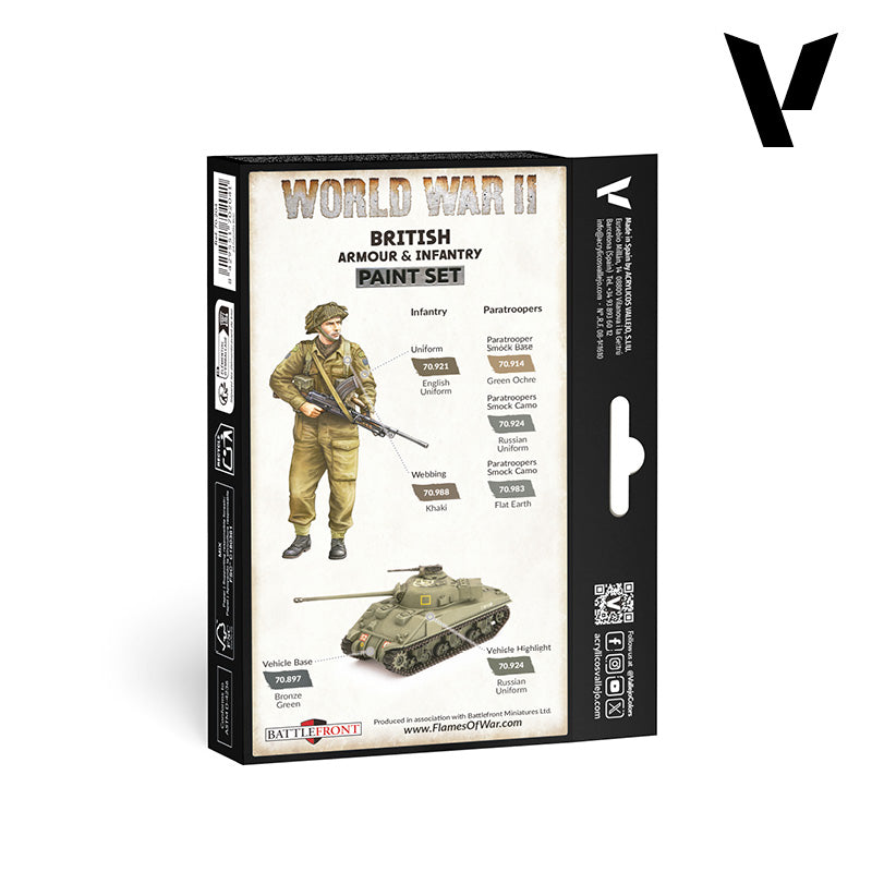 Vallejo Model Color WWII British Armour and Infantry Set