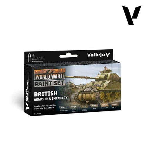 Vallejo Model Color WWII British Armour and Infantry Set