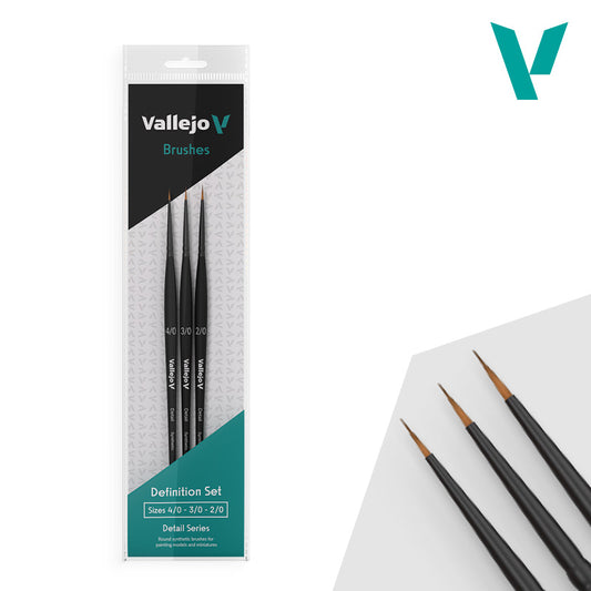 Vallejo Detail Brush Definition Set (4/0, 3/0, 2/0)