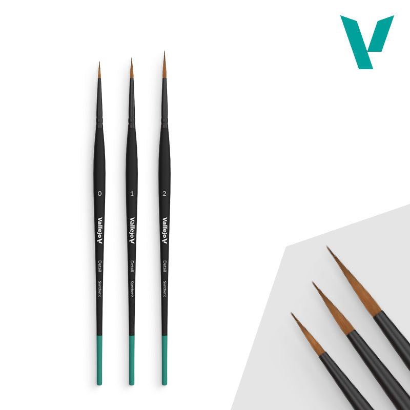 Vallejo Detail Brush Design Set (Sizes 0, 1, 2)