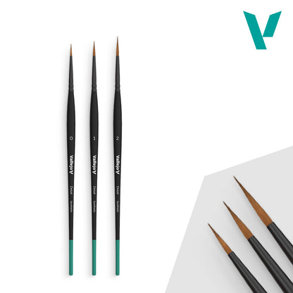 Vallejo Detail Brush Design Set (Sizes 0, 1, 2)