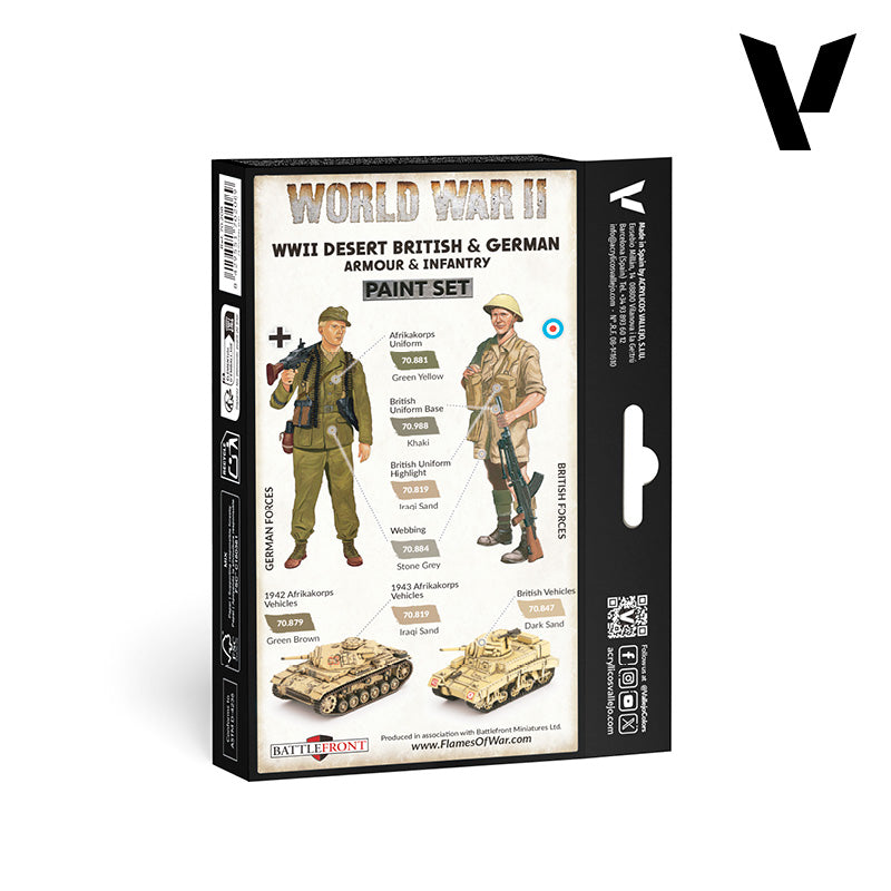 Vallejo Model Color WWII Desert British and German Set