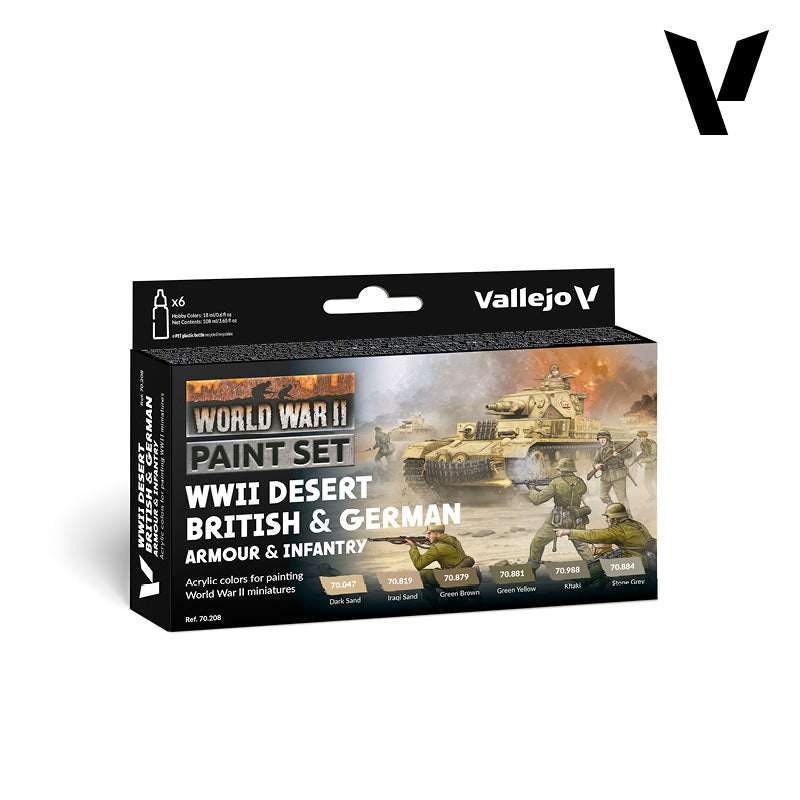 Vallejo Model Color WWII Desert British and German Set
