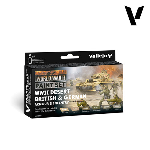 Vallejo Model Color WWII Desert British and German Set