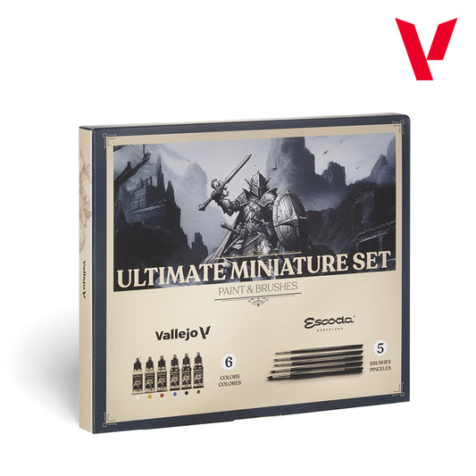 Vallejo Escoda Ultimate Miniature Paint Set and Brushes