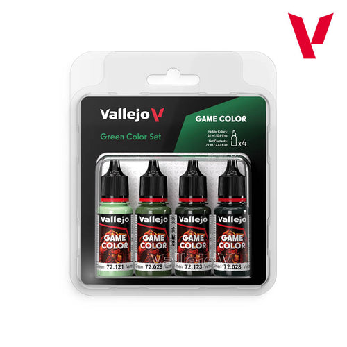 Vallejo Game Color Green Colours Set