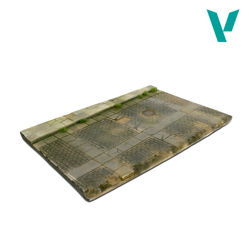 Vallejo Scenics 1/35 Cobblestone Street with Drain (31x21cm)