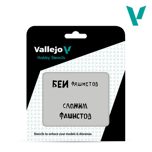 Vallejo Stencils 1/35 Soviet WWII Tank Slogans 1