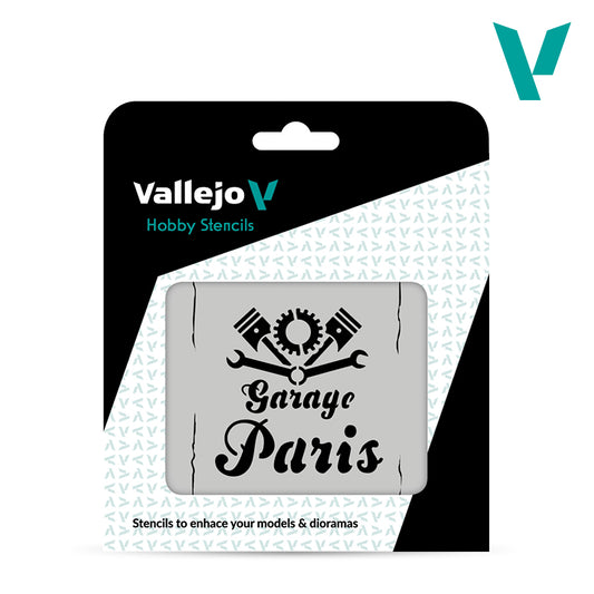 Vallejo Stencils 1/35 Vintage Garage Sign