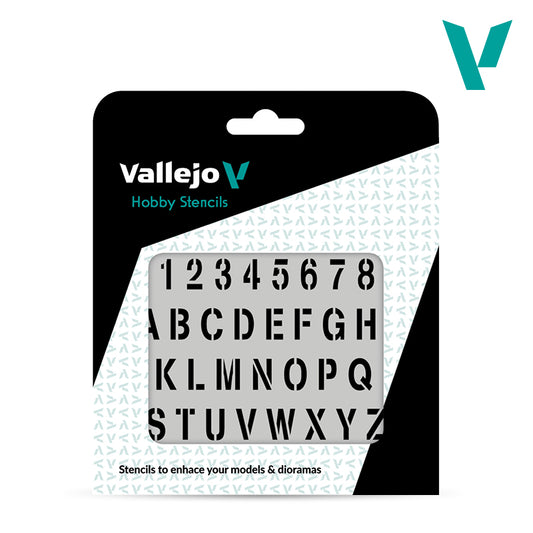 Vallejo Stencils 1/35 Stamp Font