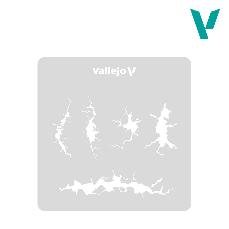 Vallejo Stencils 1/35 Cracked Wall
