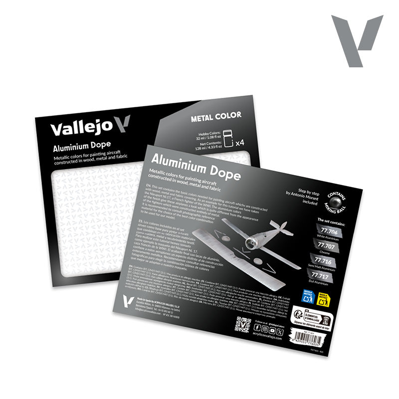 Vallejo Metal Color Aluminium Dope Set