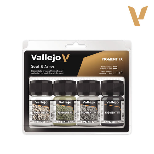 Vallejo Pigment FX Soot and Ashes Set