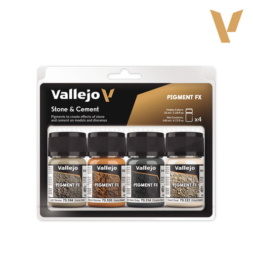 Vallejo Pigment FX Stone and Cement Set