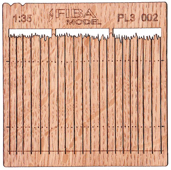 Model Scene - PL3-002 - Tall Rough Cut Wooden Fence I