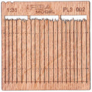 Model Scene - PL3-002 - Tall Rough Cut Wooden Fence I