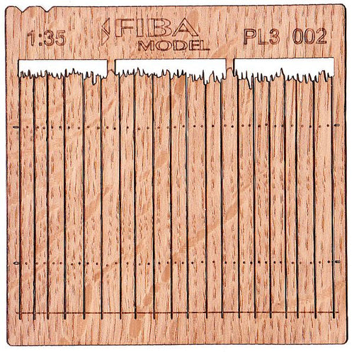 Model Scene - PL3-002 - Tall Rough Cut Wooden Fence I