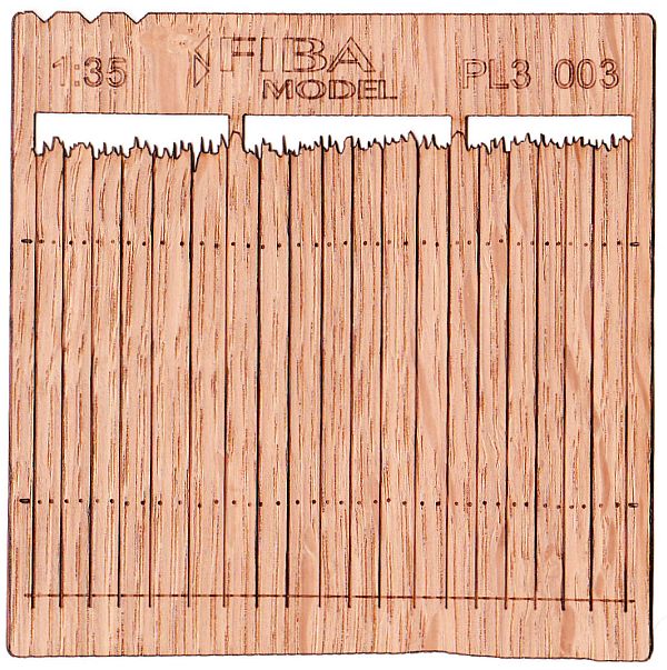 Model Scene - PL3-003 - Tall Rough Cut Wooden Fence II